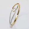 Picture of 14K Two Tone Gold Diamond Bangle Bracelet