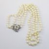 Picture of 14K White Gold Cultured Pearl Strand & Diamond Necklace