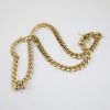 Picture of 14K Yellow Gold Cuban Link Diamond Accented Necklace