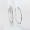 Picture of 14K White Gold Diamond Hoop Earrings