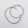 Picture of 14K White Gold Diamond Hoop Earrings