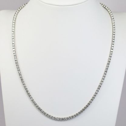 Picture of 14K White Gold 12.58 CT Diamond Tennis Necklace