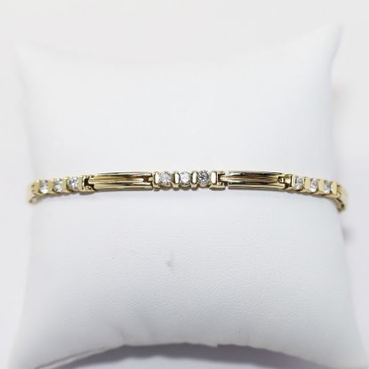 Picture of 14K Yellow Gold Diamond Accented Bracelet