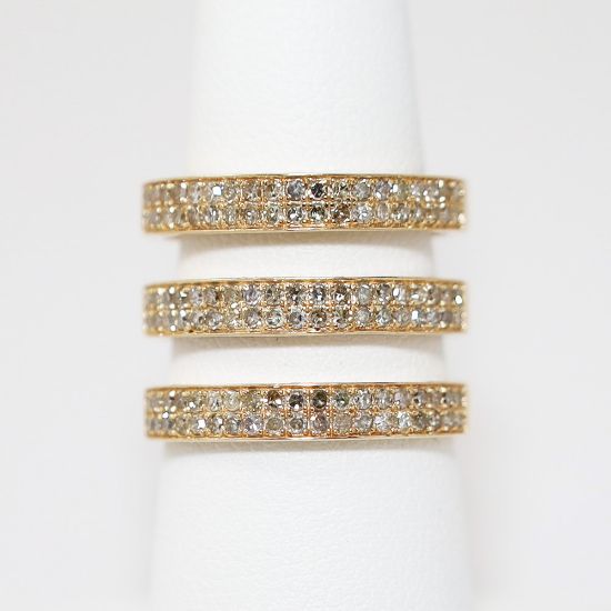 Picture of 14K Rose Gold Diamond Triple Band Fashion Ring