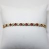 Picture of 14K Yellow Gold Ruby & Diamond Tennis Bracelet