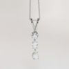 Picture of Platinum Three Stone Diamond Drop Pendant Necklace