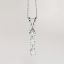 Picture of Platinum Three Stone Diamond Drop Pendant Necklace