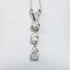 Picture of Platinum Three Stone Diamond Drop Pendant Necklace