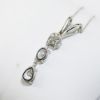 Picture of Platinum Three Stone Diamond Drop Pendant Necklace