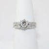 Picture of 14K White Gold Round Brilliant Cut Diamond Two Piece Bridal Ring Set