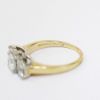 Picture of 14K Yellow Gold & Platinum Three Stone Diamond Engagement Ring