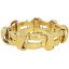 Picture of 14K Yellow Gold Wide Florentined Textured Cuff Bracelet