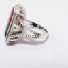 Picture of 18K White Gold Watermelon Bi-Colored Tourmaline Fashion Ring