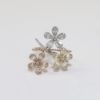 Picture of 18K Tri Color Diamond Flower Ring