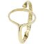 Picture of 14K Yellow Gold Diamond Studded Oval Hinged Cuff Bracelet