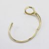 Picture of 14K Yellow Gold Diamond Studded Oval Hinged Cuff Bracelet