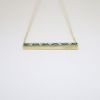 Picture of 14K Yellow Gold Emerald & Diamond Bar Necklace