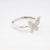 Picture of 14k White Gold & Diamond Butterfly Ring