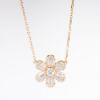 Picture of 18k Rose Gold & Diamond Flower Necklace