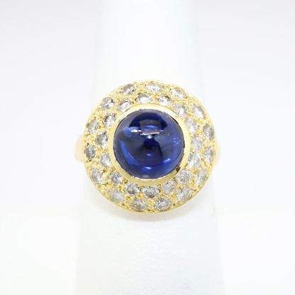 Picture of 14k Gold Sapphire & Diamond Dome Ring