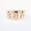 Picture of 18k Tri-Colored Gold & Diamond Men's Ring