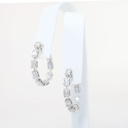 Picture of Diamond Baguette In-out Hoops