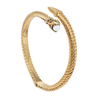 Picture of HALCYON DAYS SNAKE TWIST BANGLE CREAM