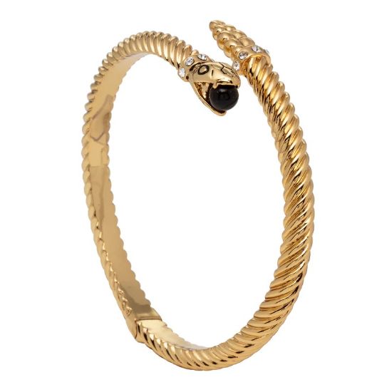 Picture of HALCYON DAYS SNAKE TWIST BANGLE BLACK