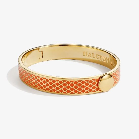 Picture of HALCYON DAYS SALAMANDER ORANGE AND GOLD BANGLE