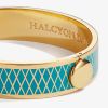 Picture of Halcyon Days Parterre Turquoise & Gold Hinged Bangle Bracelet.