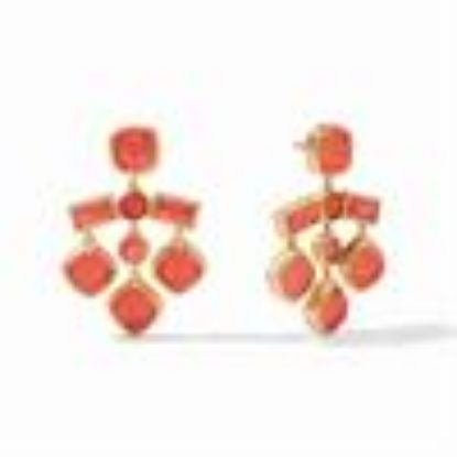 Picture of Julie Vos - Antonia Chandelier Earrings In Iridescent Coral