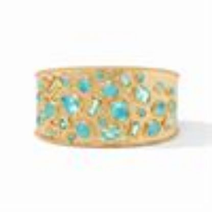 Picture of Julie Vos - Mosaic Cuff In Iridescent Bahamian Blue.
