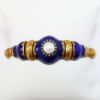 Picture of Victorian Era 14k Gold, Cobalt Blue Enamel, Pearl & Diamond Bracelet