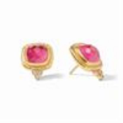 Picture of Julie Vos - Tudor Stud Earrings In Iridescent Raspberry.