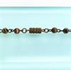 Picture of Art Deco Era Hubbel Style Turquoise & Copper Czech Glass Bead Necklace