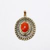 Picture of Antique 14K Gold, Coral & Seed Pearl Pendant