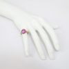 Picture of Art Deco Era 10k Gold, Synthetic Pink Sapphire & Diamond Ring