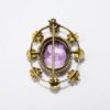 Picture of Victorian Era 9k Gold, Amethyst, Turquoise & Pearl Brooch