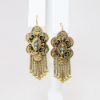 Picture of Victorian Era 14k Gold & Turquoise Etruscan Revival Style Earrings