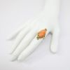 Picture of Antique 14k Gold, Diamond & Carved Coral Cameo Ring