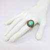Picture of Antique Chinese Export Gilt Silver, Turquoise & Enamel Adjustable Ring