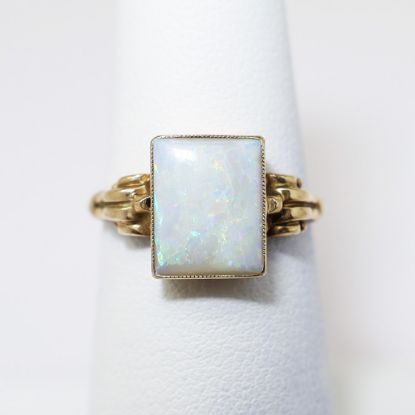 Picture of Art Deco Era 10k Gold & White Opal Ring