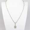 Picture of  Antique Art Deco Era Plainville Stock Co. Rhodium Plated Filigree & Camphor Glass Necklace