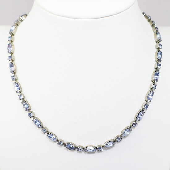 Picture of 1950'S Signed Kramer Light Blue Rhinestone Necklace