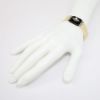 Picture of Art Deco Era French .900 Silver, Black Onyx, Paste & Woven Faux Pearl Bracelet