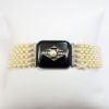 Picture of Art Deco Era French .900 Silver, Black Onyx, Paste & Woven Faux Pearl Bracelet