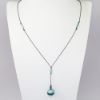 Picture of Antique Sterling Silver & Light Blue Guilloche Enamel Vinaigrette Necklace