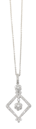 Picture of .36ct Diamond Pendant in 18k White Gold
