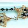 Picture of Trifari 'Suspended Animation' Black Confetti Bead & Chain Necklace