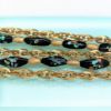 Picture of Trifari 'Suspended Animation' Black Confetti Bead & Chain Necklace